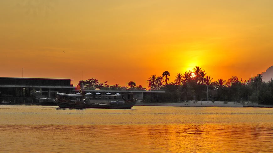 Sunset on the Kampot River kampot-river