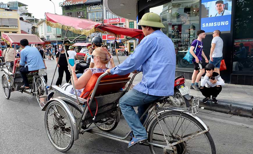 Cyclo ride Vietnam