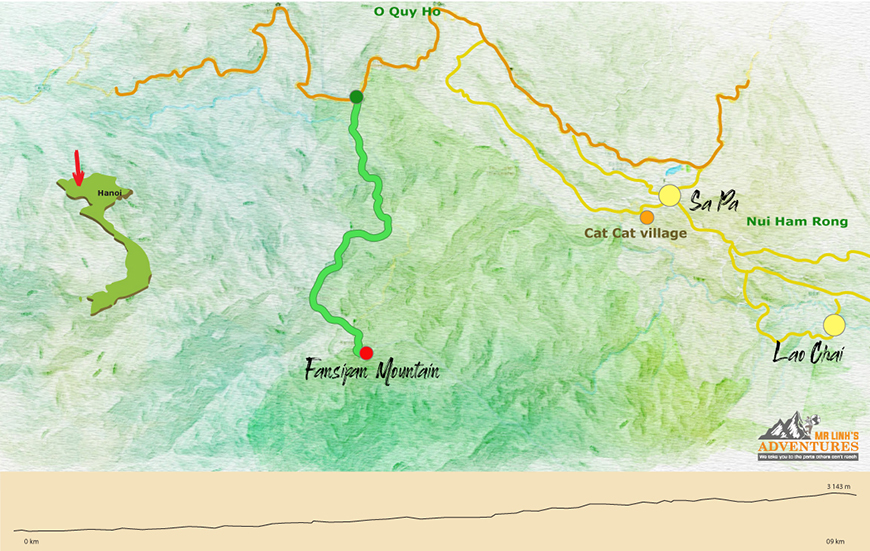 trek-2-days-fansipan-map