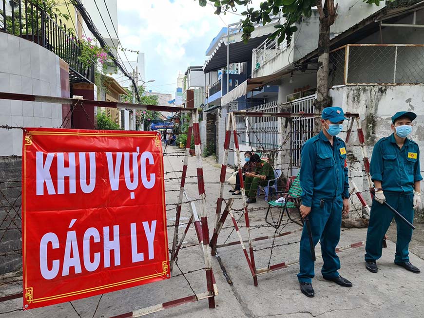 Quarantine area in local residence of Ho chi Minh City