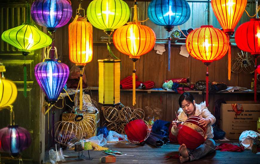 Lantern making in Vietnam
