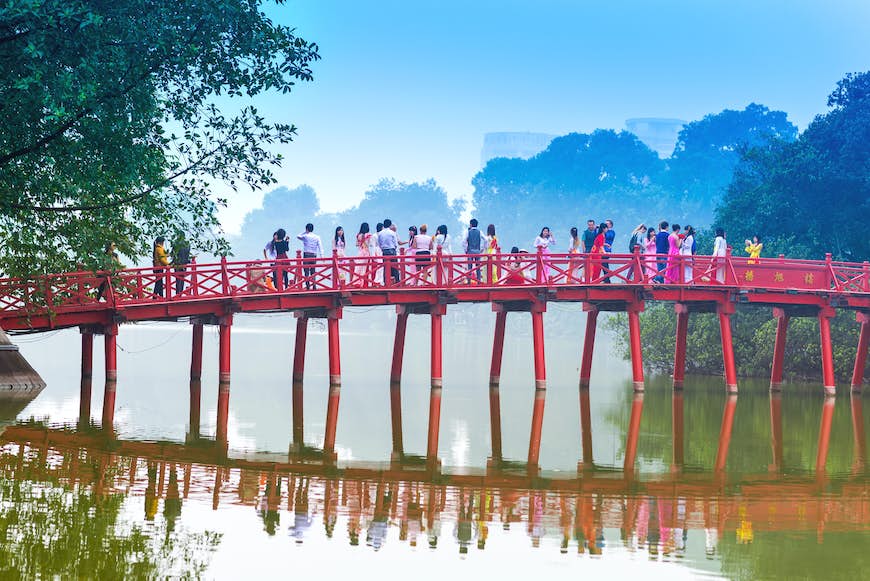 Hoan Kiem Lake is the perfect relaxing thing to do in Hanoi