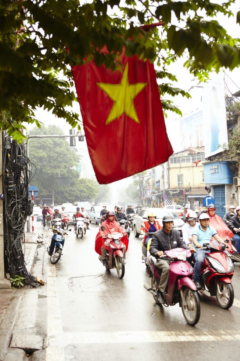 Crossing the road in Hanoi is an artform