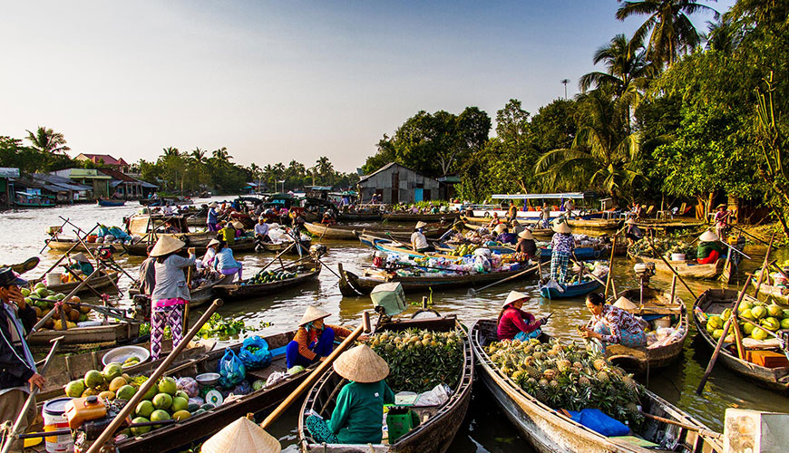 floating markets of the Mekong Delta