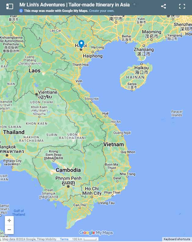 Map tour Vietnam